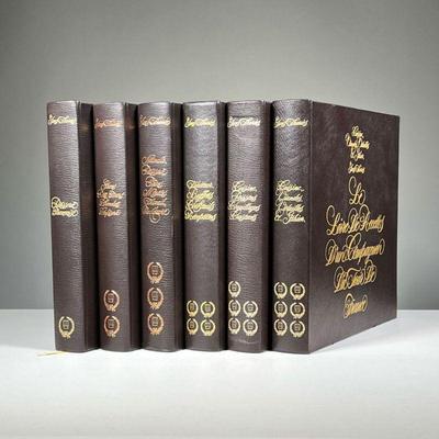 (6PC) SET: LE LIVRE DE RECETTES | LE LIVRE DE RECETTES D'UN COMPAGNON DU TOUR DE FRANCE in six volumes, full leather binding.