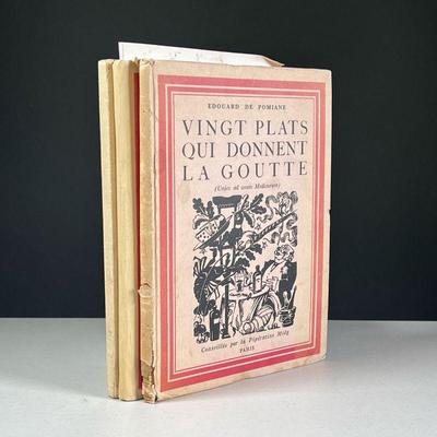 (3PC) VINGT PLATS | Vingt Plats qui Donnent La Goutte by Edouard de Pomiane, including two hardcover 1935 editions and a softcover 1938...
