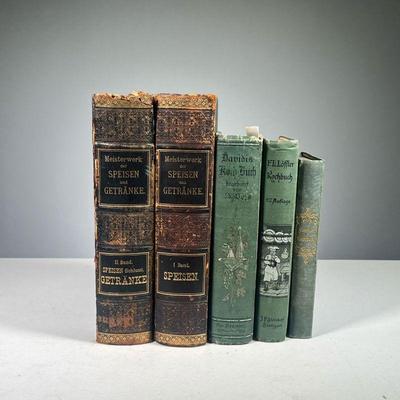 (2PC) GERMAN LANGUAGE COOKBOOKS | Includes: Neus Stuttgarter Kochbuch by Friedr. Luife Loffler (1911) Meisterwerk der Spiesen und...
