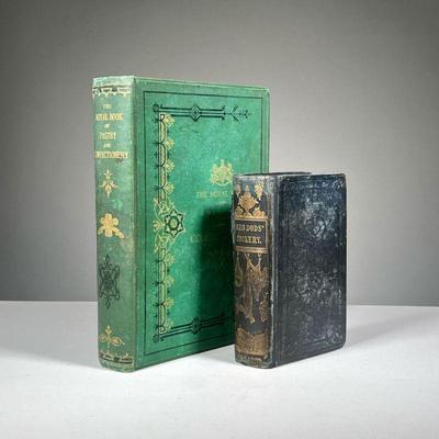 (2PC) 19TH C. COOKBOOKS | Including: The Cook and Housewife's Manual by Mistress Margaret Dods, 1849, 9th ed., pub. Oliver & Boyd,...