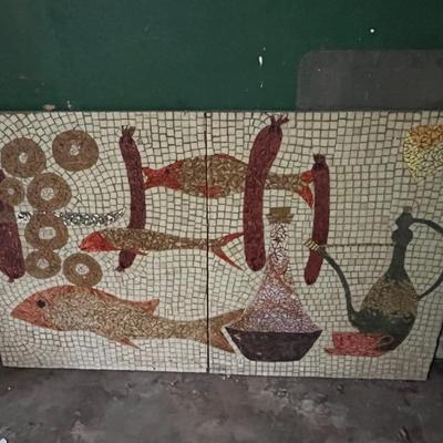 Large Mid Century Mosaic Table Top