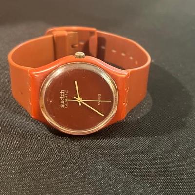 1983 Crimson Swatch Watch-Working Condition!