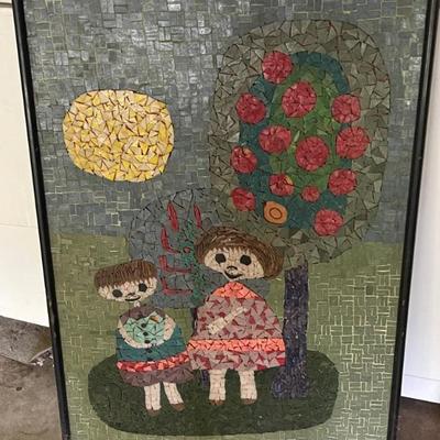 Vintage mosaic picture