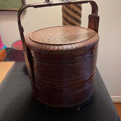 Antique Chinese Wedding Basket 