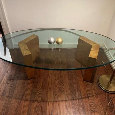  Milo Baughman, Burlewood Coffee Table