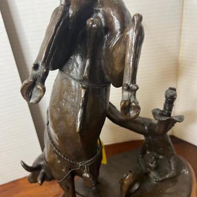 Bucking bull signed F Reese 1973 labeled V-61. Thought to have been purchased at the Cowboy Hall of Fame 