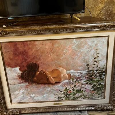 Nude Study by M. Torrino. Signed w bronze nameplate.