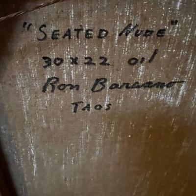 Provenance on the back of Seated Nude.