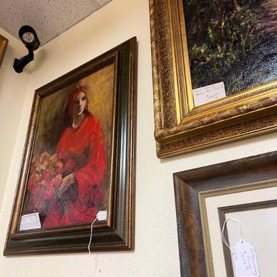 Girl in red. Signed