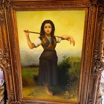 The Little Shepherdess 1889 by William -Adolphe Bouguereau  French 1825-1905 - Original at Philbrook Museum in Tulsa 