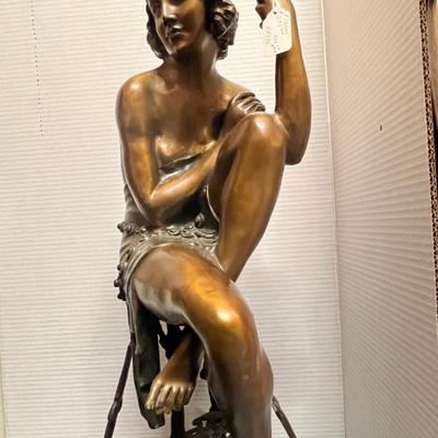 Bronze Flapper signed Chantel. Bronzes are similar but slightly different..