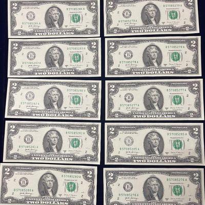 F/R Notes 2017A Uncirculated  & In Sequence