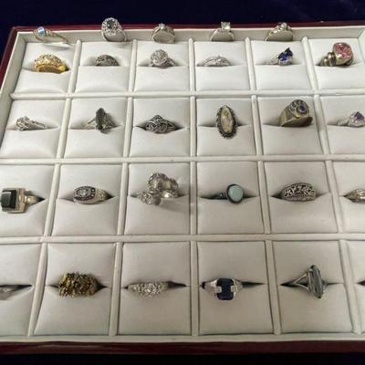 Selection of Sterling Silver & Stone Rings