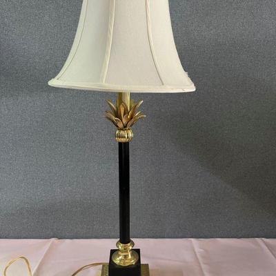 black & brass pineapple lamp