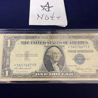1935 Series $1 Silver Certificate Star Note 