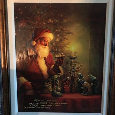 Massive framed Santa