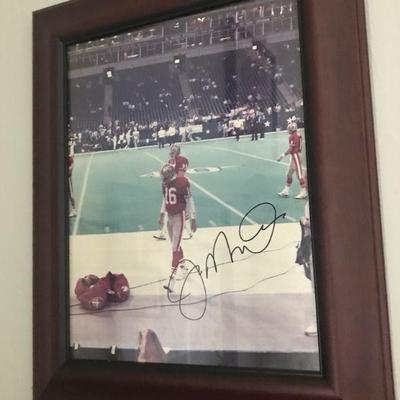 Autographed Joe Montana photo