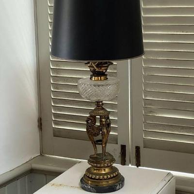 French Gilt Bronze Lamp