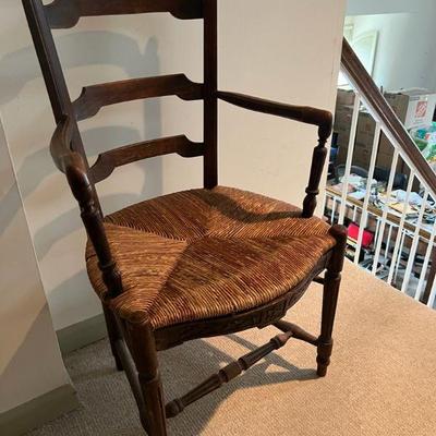 Vintage Wicker Weave Ladder Back Chair
