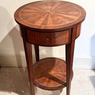 Vintage French Round Side Table
