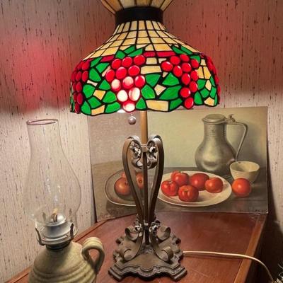 Antique Tiffany style lamp 