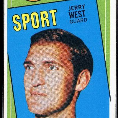 1970 TOPPS JERRY WEST ALL STAR - TALL BOY - HALL OF FAMER