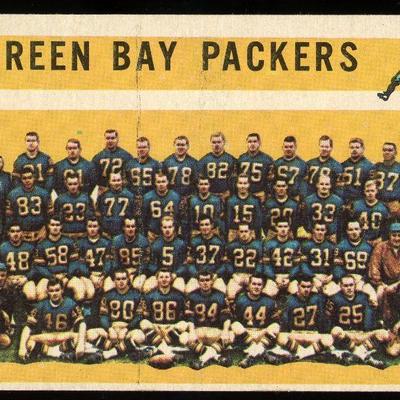 1960 TOPPS GREEN BAY PACLERS TEAM CARD SECOND SERIES
