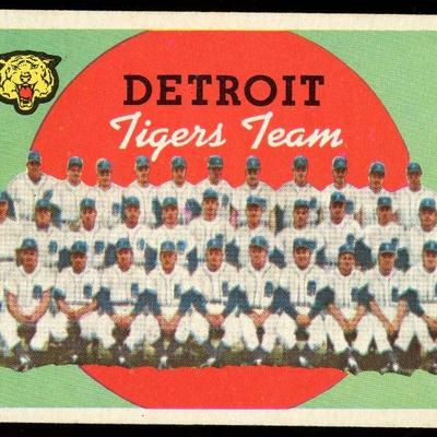 TIGERS TEAM CARD 1959