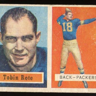 1957 TOPPS TOBIN ROTE - FORMER MVP & PACKERS HALL OF FAME