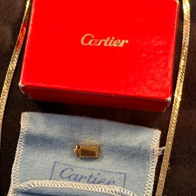 Cartier gold bar charm/pendant