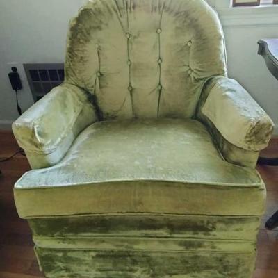 Comfy green plush chair