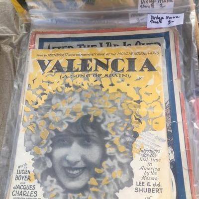 Vintage music sheets