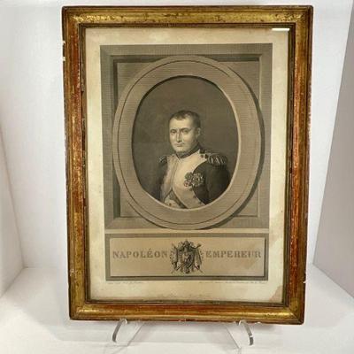 Pierre Audouin Etching of Napoleon Early 19th C