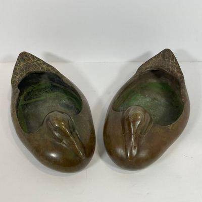 Asian Bronze Duck Incense Burners - late 19th or early 20th