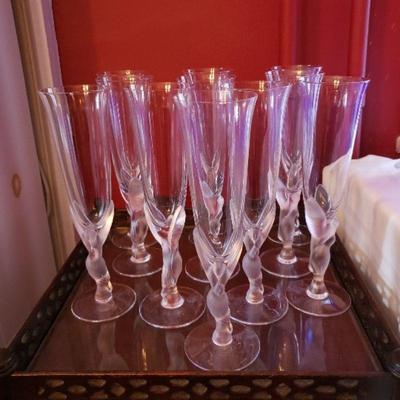 Faberge Kissing Doves champagne glasses