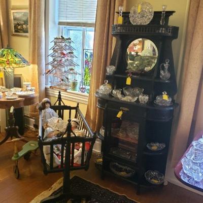 Antique etagere stand