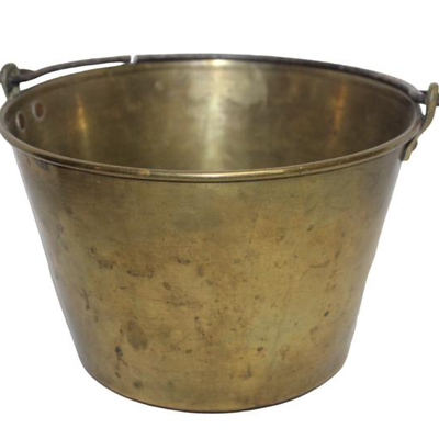 1800s brass bucket
