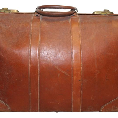 tannery leather suitcase 