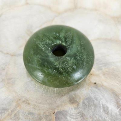 Thick Donut Shaped Round Jade Pendant over 2