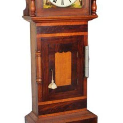 
Lot 237
Antique mahogany and Birdseye maple tall case grandfather clock
