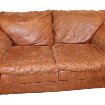 
Lot 302
Klaussner leather 2 cushion loveseat
