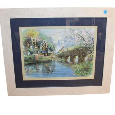 
Lot 254
Vintage print in white washed antique distressed style frame
