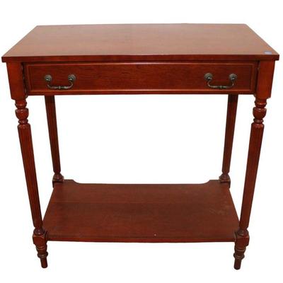 
Lot 128
Mahogany 1 drawer console table by Bombay
