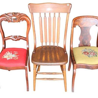 
Lot 362
(3) antique chairs
