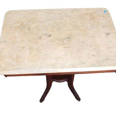 
Lot 220
Antique Victorian walnut marble top parlor table
