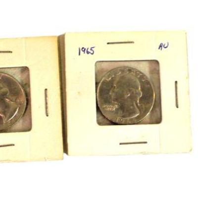 
Lot 297
3 Miscellaneous coins, 2 Washington Quarters, 1 Canadian Quarter
