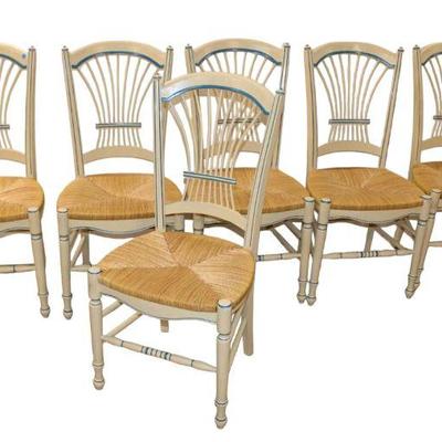 
Lot 318
Set of 6 country rush bottom chairs
