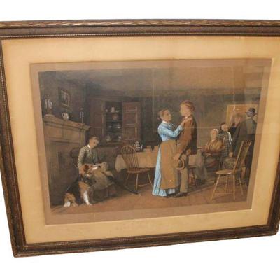 
Lot 388
Antique folk art style print in original frame
