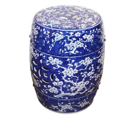
Lot 264
Nice Asian blue and white porcelain garden stool
