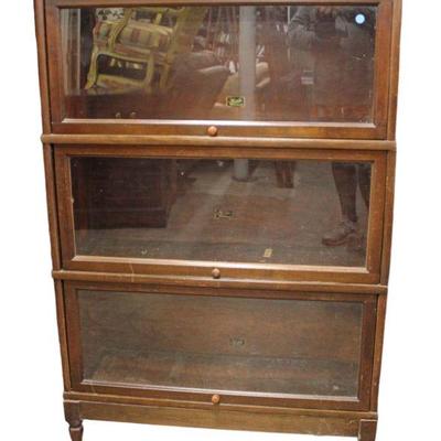 
Lot 241
Hale 3 stack walnut finish barrister bookcase
